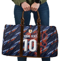 Custom Netherlands Lion Football Travel Bag Sporty Style - Wonder Print Shop