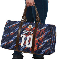 Custom Netherlands Lion Football Travel Bag Sporty Style - Wonder Print Shop