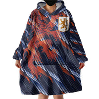 Custom Netherlands Lion Football Wearable Blanket Hoodie Sporty Style - Wonder Print Shop