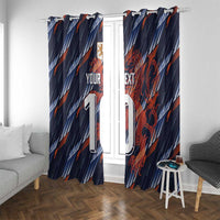 Custom Netherlands Lion Football Window Curtain Sporty Style - Wonder Print Shop