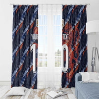 Custom Netherlands Lion Football Window Curtain Sporty Style - Wonder Print Shop