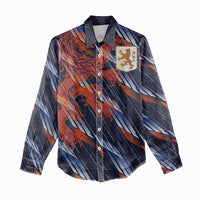 Custom Netherlands Lion Football Women Casual Shirt Sporty Style - Wonder Print Shop