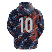 Custom Netherlands Lion Football Zip Hoodie Sporty Style - Wonder Print Shop