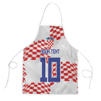 Custom Croatia Football Apron Kockasti-Grunge Checkers - Wonder Print Shop