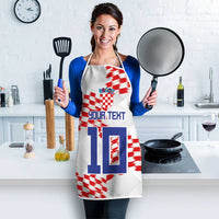Custom Croatia Football Apron Kockasti-Grunge Checkers - Wonder Print Shop