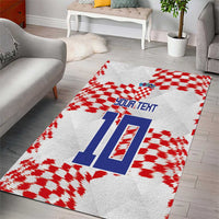 Custom Croatia Football Area Rug Kockasti-Grunge Checkers - Wonder Print Shop