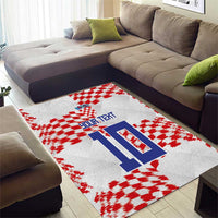 Custom Croatia Football Area Rug Kockasti-Grunge Checkers - Wonder Print Shop