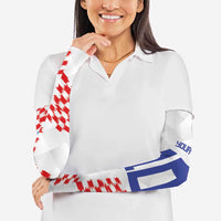 Custom Croatia Football Arm Sleeves Kockasti-Grunge Checkers - Wonder Print Shop