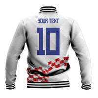 Custom Croatia Football Baseball Jacket Kockasti-Grunge Checkers - Wonder Print Shop