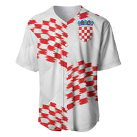 Custom Croatia Football Baseball Jersey Kockasti-Grunge Checkers - Wonder Print Shop