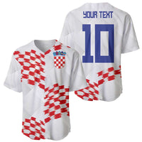 Custom Croatia Football Baseball Jersey Kockasti-Grunge Checkers - Wonder Print Shop