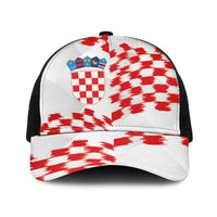 Croatia Football Baseball Net Cap Kockasti-Grunge Checkers - Wonder Print Shop