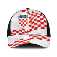 Croatia Football Baseball Net Cap Kockasti-Grunge Checkers - Wonder Print Shop