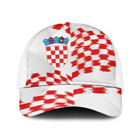 Croatia Football Baseball Net Cap Kockasti-Grunge Checkers - Wonder Print Shop