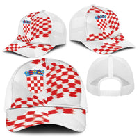 Croatia Football Baseball Net Cap Kockasti-Grunge Checkers - Wonder Print Shop