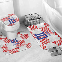 Custom Croatia Football Bathroom Set Kockasti-Grunge Checkers - Wonder Print Shop