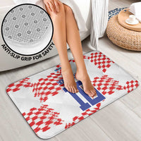 Custom Croatia Football Bathroom Set Kockasti-Grunge Checkers - Wonder Print Shop
