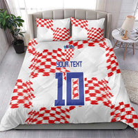 Custom Croatia Football Bedding Set Kockasti-Grunge Checkers - Wonder Print Shop