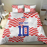 Custom Croatia Football Bedding Set Kockasti-Grunge Checkers - Wonder Print Shop