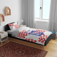 Custom Croatia Football Bedding Set Kockasti-Grunge Checkers - Wonder Print Shop