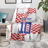 Custom Croatia Football Blanket Kockasti-Grunge Checkers - Wonder Print Shop