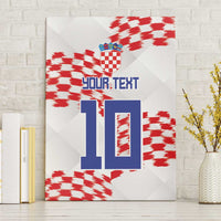 Custom Croatia Football Canvas Wall Art Kockasti-Grunge Checkers - Wonder Print Shop