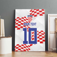 Custom Croatia Football Canvas Wall Art Kockasti-Grunge Checkers - Wonder Print Shop