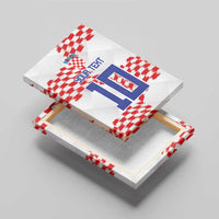 Custom Croatia Football Canvas Wall Art Kockasti-Grunge Checkers - Wonder Print Shop