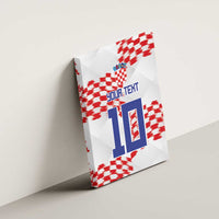 Custom Croatia Football Canvas Wall Art Kockasti-Grunge Checkers - Wonder Print Shop