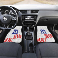 Custom Croatia Football Car Mats Kockasti-Grunge Checkers - Wonder Print Shop