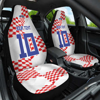 Custom Croatia Football Car Seat Cover Kockasti-Grunge Checkers - Wonder Print Shop