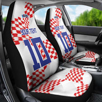 Custom Croatia Football Car Seat Cover Kockasti-Grunge Checkers - Wonder Print Shop