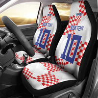 Custom Croatia Football Car Seat Cover Kockasti-Grunge Checkers - Wonder Print Shop