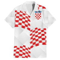 Custom Croatia Football Family Matching Puletasi and Hawaiian Shirt Kockasti-Grunge Checkers - Wonder Print Shop