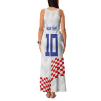 Custom Croatia Football Family Matching Tank Maxi Dress and Hawaiian Shirt Kockasti-Grunge Checkers - Wonder Print Shop