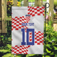 Custom Croatia Football Garden Flag Kockasti-Grunge Checkers - Wonder Print Shop