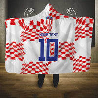 Custom Croatia Football Hooded Blanket Kockasti-Grunge Checkers - Wonder Print Shop