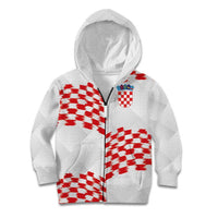 Custom Croatia Football Kid Hoodie Kockasti-Grunge Checkers - Wonder Print Shop