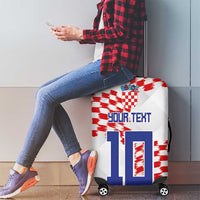Custom Croatia Football Luggage Cover Kockasti-Grunge Checkers - Wonder Print Shop