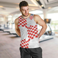 Custom Croatia Football Men Tank Top Kockasti-Grunge Checkers - Wonder Print Shop