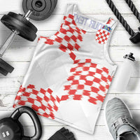 Custom Croatia Football Men Tank Top Kockasti-Grunge Checkers - Wonder Print Shop