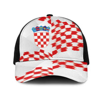 Croatia Football Mesh Trucker Cap Kockasti-Grunge Checkers - Wonder Print Shop