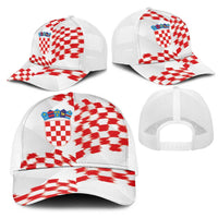 Croatia Football Mesh Trucker Cap Kockasti-Grunge Checkers - Wonder Print Shop