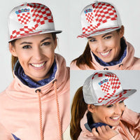Croatia Football Mesh Trucker Cap Kockasti-Grunge Checkers - Wonder Print Shop