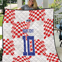 Custom Croatia Football Quilt Kockasti-Grunge Checkers - Wonder Print Shop