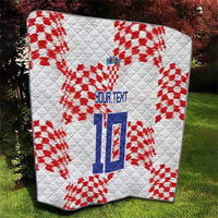 Custom Croatia Football Quilt Kockasti-Grunge Checkers - Wonder Print Shop