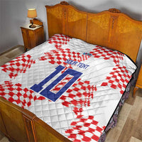 Custom Croatia Football Quilt Kockasti-Grunge Checkers - Wonder Print Shop