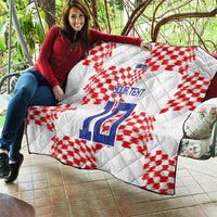 Custom Croatia Football Quilt Kockasti-Grunge Checkers - Wonder Print Shop
