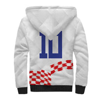 Custom Croatia Football Sherpa Hoodie Kockasti-Grunge Checkers - Wonder Print Shop