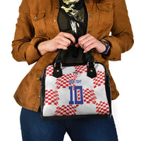 Custom Croatia Football Shoulder Handbag Kockasti-Grunge Checkers - Wonder Print Shop